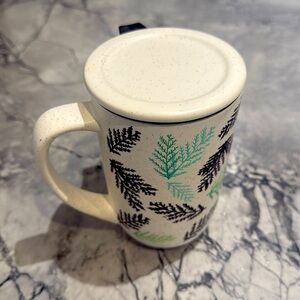 David tea mug with strainer and lid
